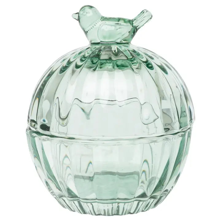 Lovely Glass Dish with Bird Detail