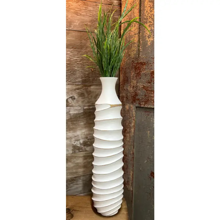 24" Ribbed Vase