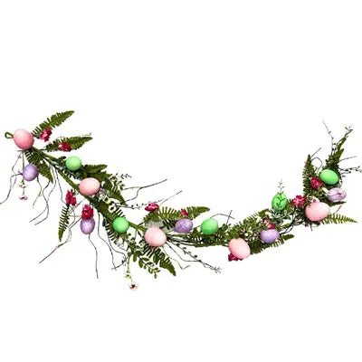 Easter Egg & Wildflower Garland 53" Long